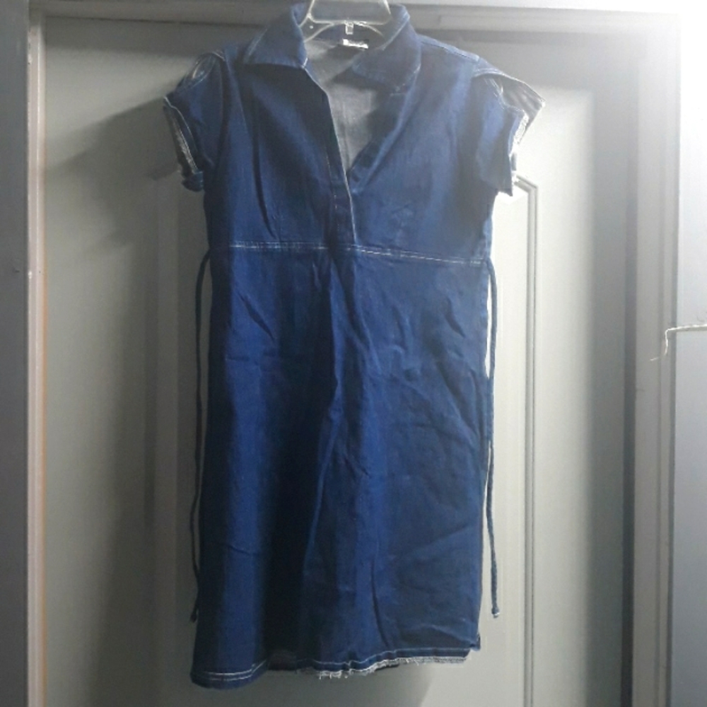 Denim  Maturnity Dress Sz M 4% Spandex